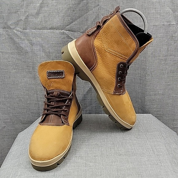 Timberland City Blazer 6" lace-up wheat brown suede leather Hi Top SZ 10.5 - Picture 1 of 13